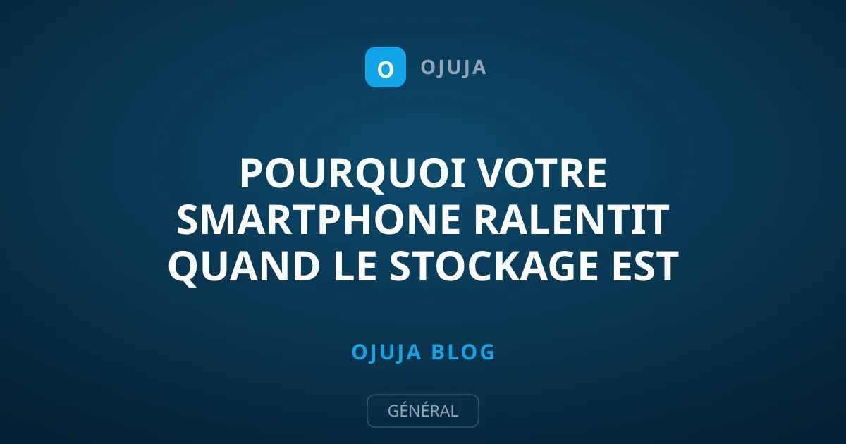 Pourquoi votre smartphone ralentit quand le stockage est plein ?